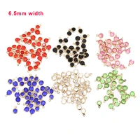 20pcs stainless steel gold tone 6 5mm width charm colorful beads pendants connectors accessories for diy jewelry making findings