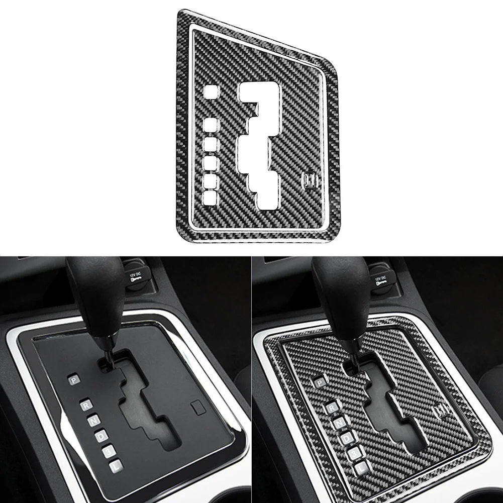

3pcs/set Genuine Real Carbon Fiber Car Gear Shift Panel Trim Cover Decorative Stickers for Dodge Challenger 2008-2014