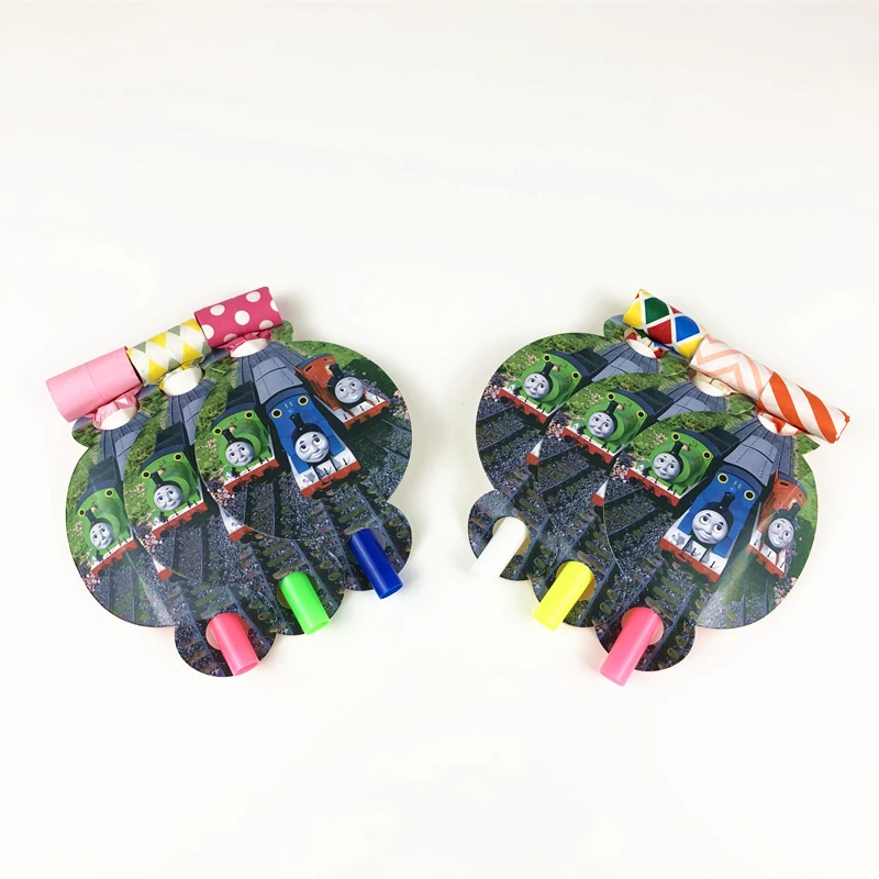 6 шт. забавные мультяшные свистки Томаса для детей мальчиков на день рождения