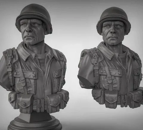 

60 мм смолы модель американского Второй мировой войны солдат 3D принт рисунок Неокрашенный RW-002