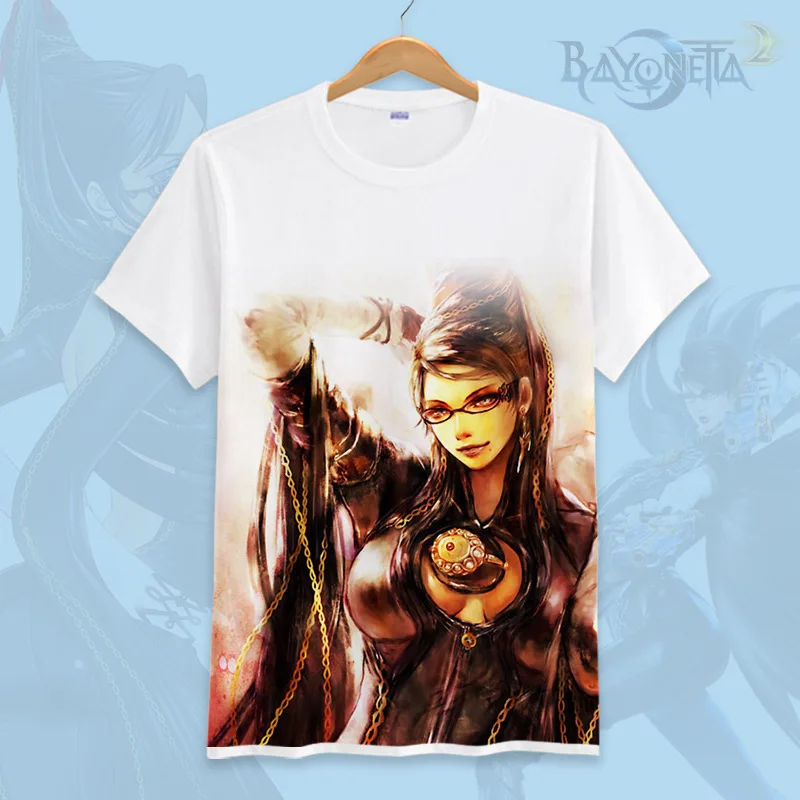 Футболка для косплея японского аниме Bayonetta летняя футболка с мультяшным принтом