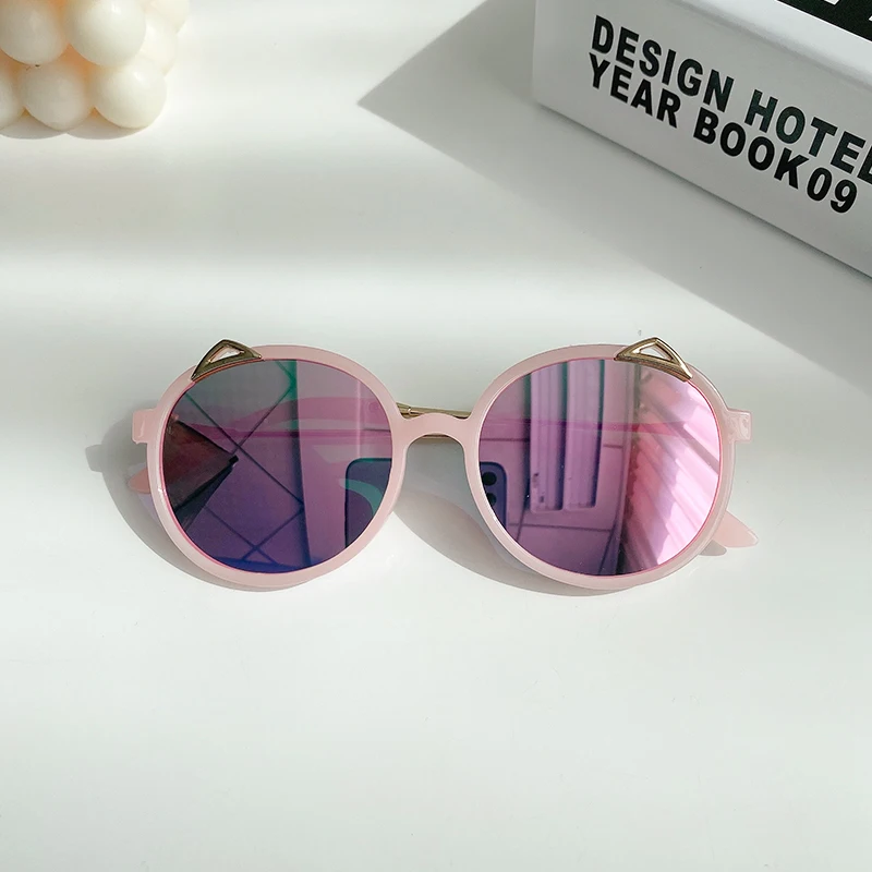

New Children Colors Geometry Shape Fashion Round Sunglasses Boys Girls Vintage Sunglasses UV Protection Classic Kids Eyewear
