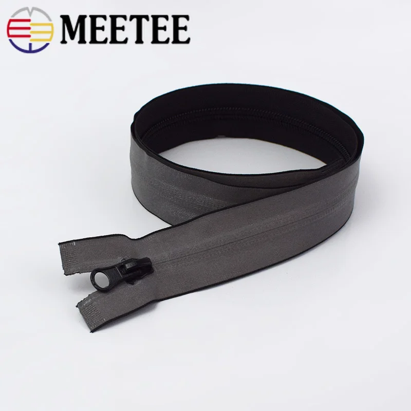 Meetee 5# нейлоновая катушка молнии светоотражающий Водонепроницаемый 20 см закрытый конец 40-80 см молния DIY Солнцезащитная куртка спортивная одежда швейный материал