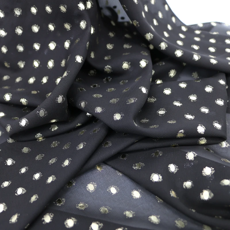 100 см * 148 узор в горошек рельефный принт шифоновая ткань марля жемчужная вышивка