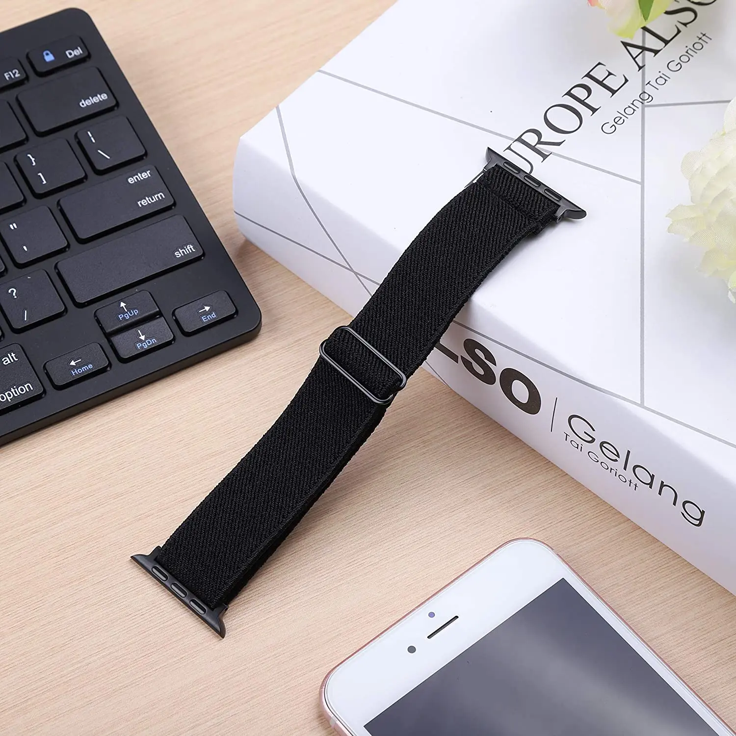 

Scrunchie Strap for Apple watch band 44mm 40mm 38mm 42mm Adjustable Elastic Nylon solo Loop bracelet iWatch series 3 4 5 6 se