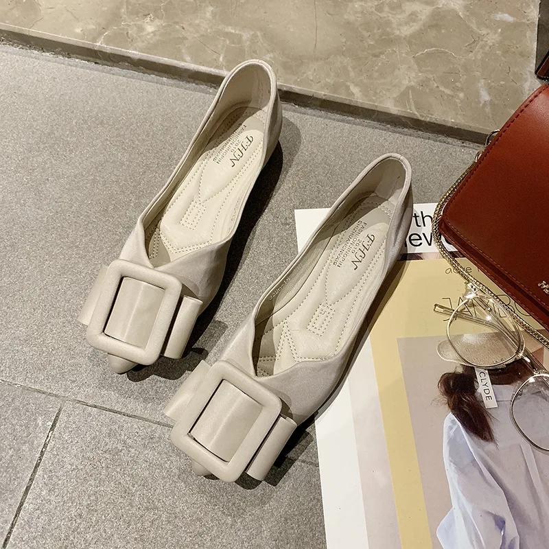 SWYIVY/туфли на плоской подошве Женские летние тонкие туфли с острым носком Женская