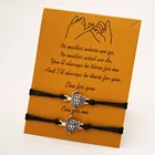 (Комплект) браслет в виде морской черепахи, черепахи, подсолнуха, Регулируемая Веревка для женщин и девочек, модные ювелирные изделия унисекс, Прямая поставка