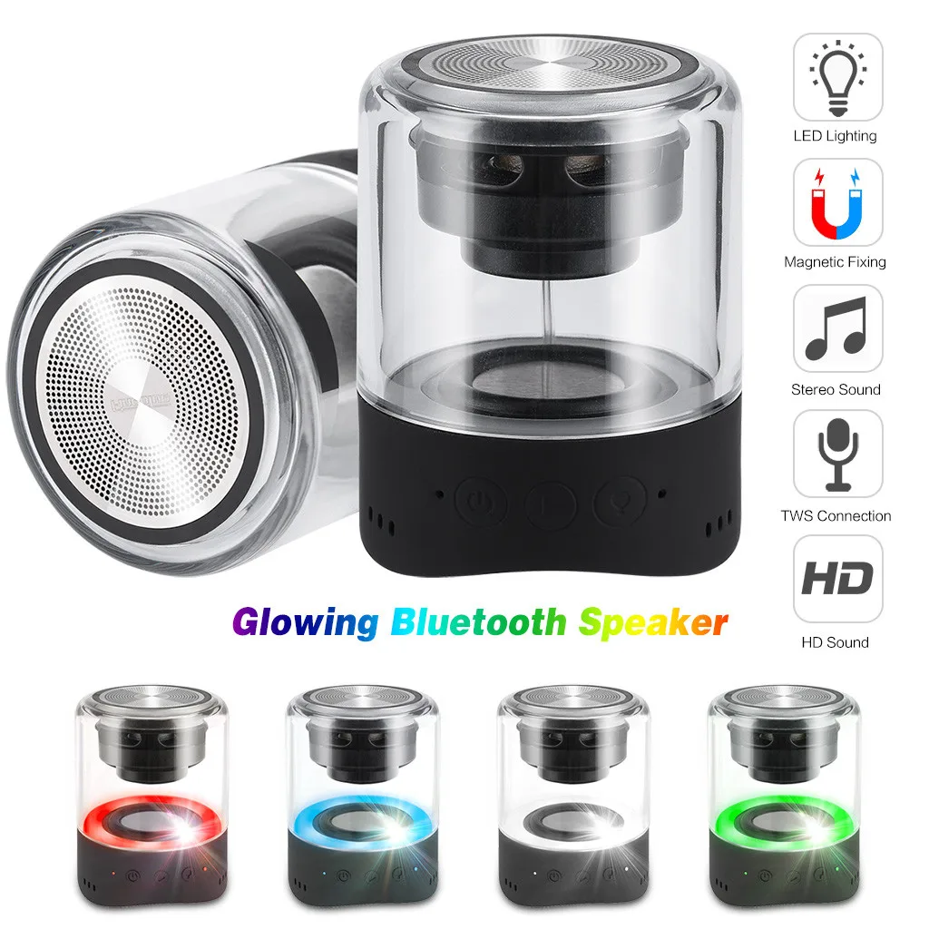 Новый модный светодиодный цветной уличный водонепроницаемый Bluetooth динамик