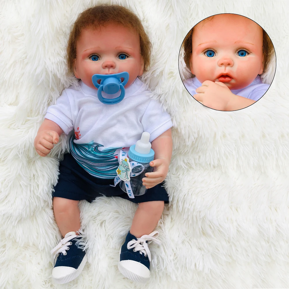 

50cm Handmade Lifelike Baby Silicone Vinyl Boy Girl Reborn Toddler Newborn Dolls