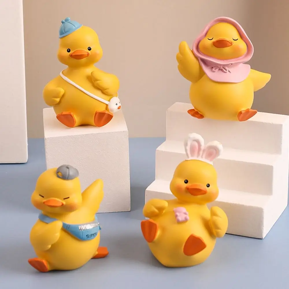 

Милая мультяшная маленькая Желтая утка, полимерное украшение, Детские студенческие подарки, креативное домашнее украшение, интерьер автом...