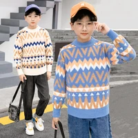 boys sweater kids outwear tops%c2%a02021 retro fleece thicken warm winter autumn knitting pullover children clothing