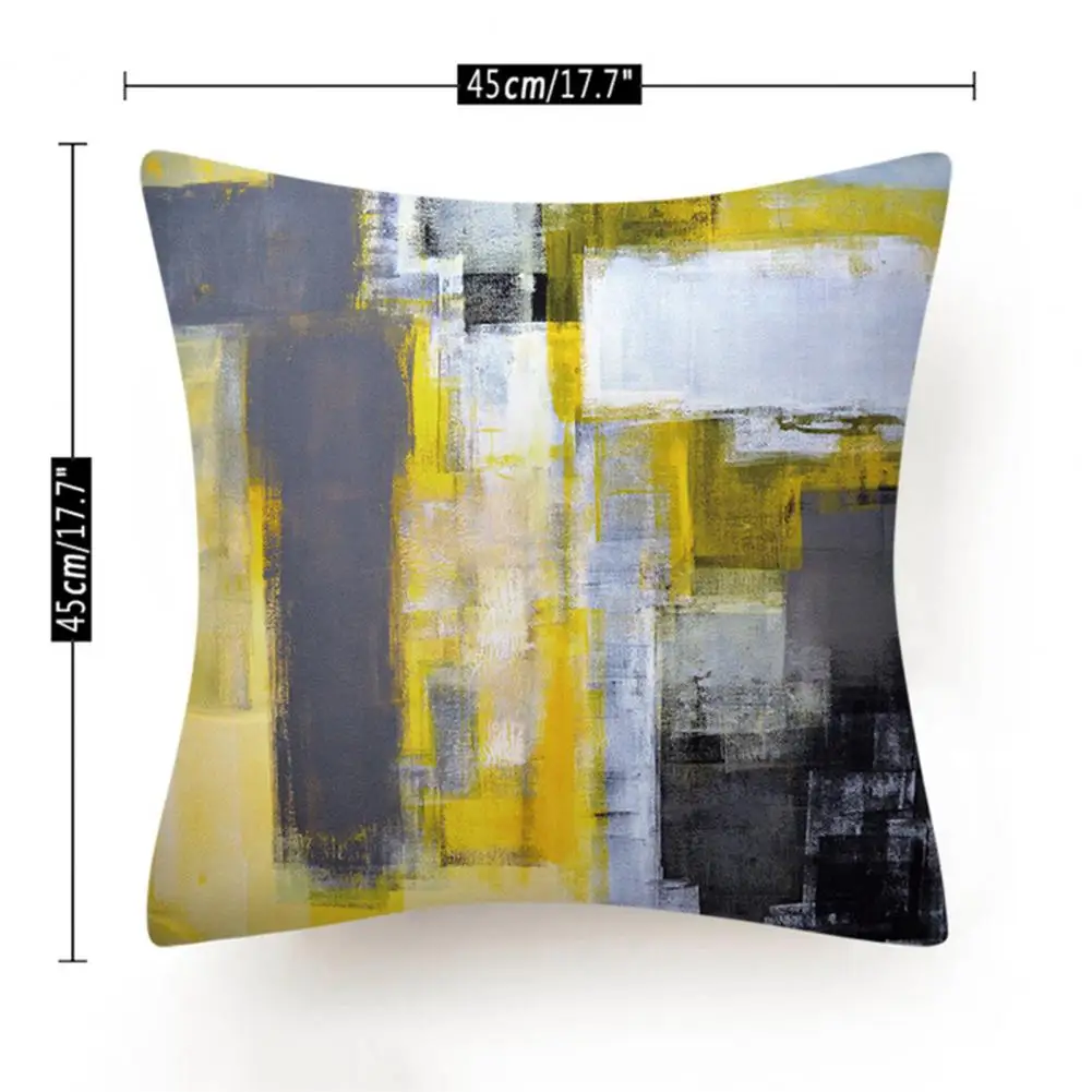 

New Style Fashion Pillowslip Printed Dust-proof Polyester Peach Skin Sofa Cushion Cover for Home Cafe Car Supplies Products