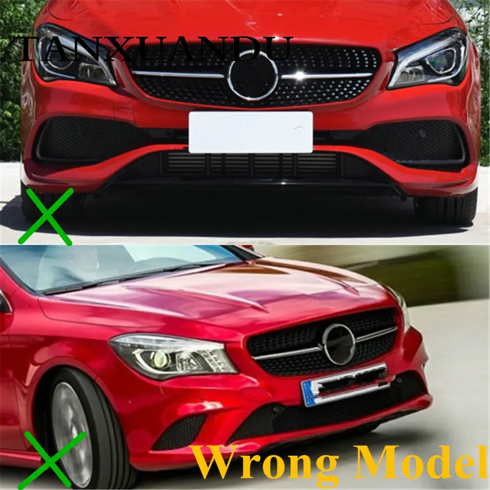 Подходит для Benz 2014 2016 CLA Class C117 Fornt бампер Нижняя решетка противотуманных фар сетка