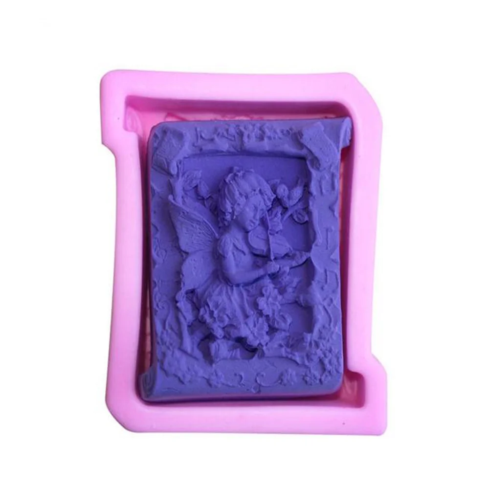 Бабочка цветы фея девушка играть скрипка помадка торт силиконовые формы DIY