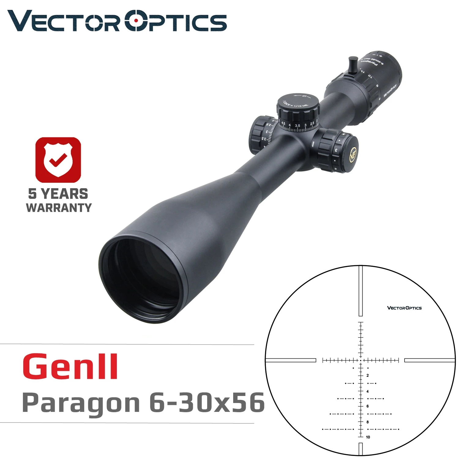Векторная оптика Paragon Gen2 6 30x56 SFP дальность стрельбы тактический прицел 1/10 MIL