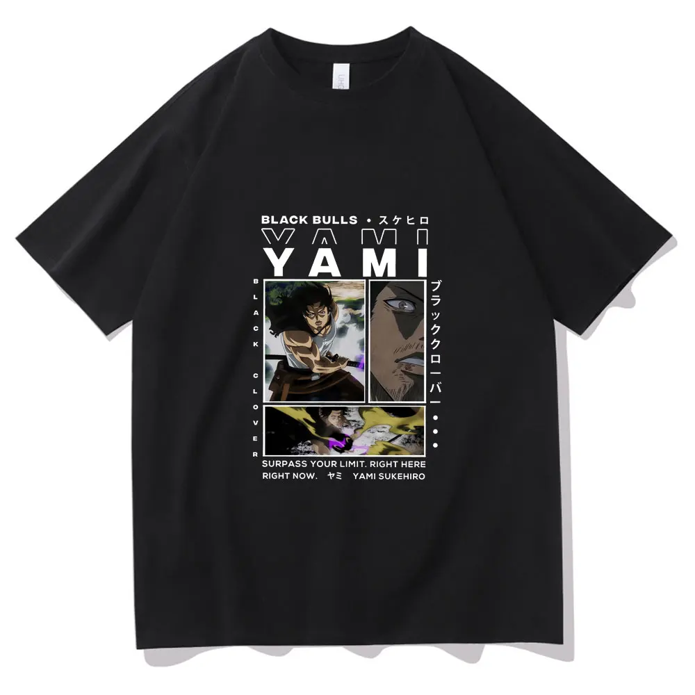 

Anime Black Clover Yami Sukehiro Print T-shirt Causal Harajuku Ulzzang Tee Tops Men Women Unisex Fashion T Shirts Short Sleeve