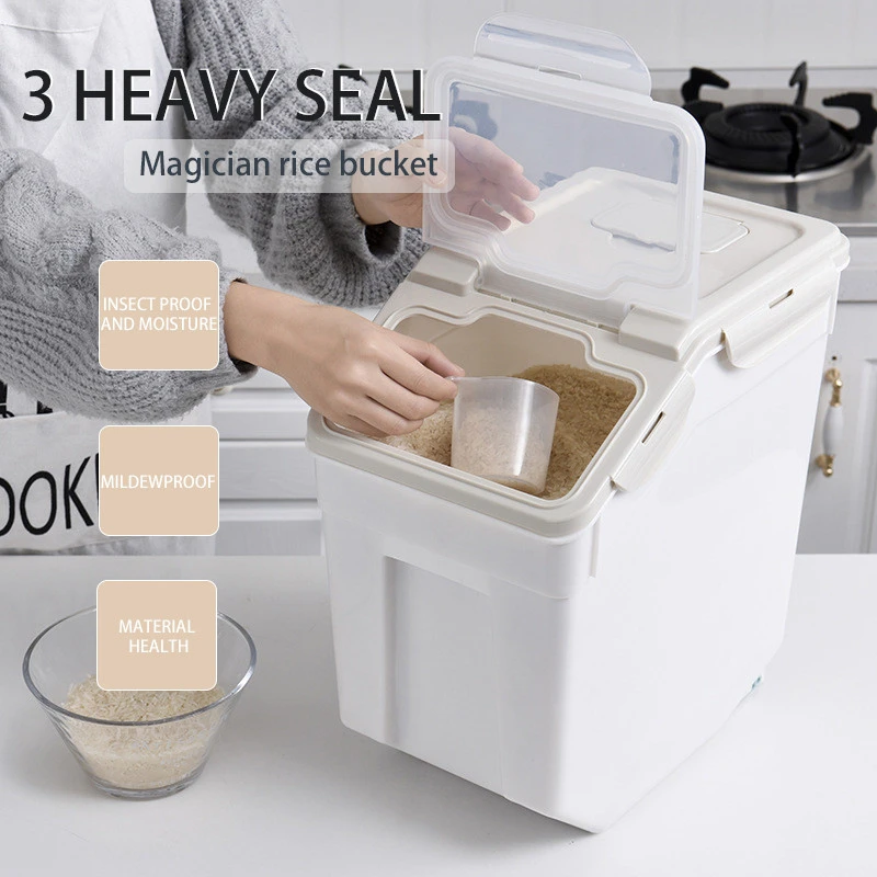Пластиковый герметичный влагостойкий ящик для хранения Кухонный Контейнер риса