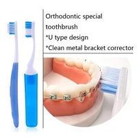 10pcs orthodontic toothbrush set ortho braces care set oral hygiene interdental floss dental mirror wax brush
