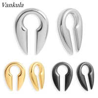 vankula 2pcs 316l stainless steel ear plugs and tunnel ear weights piercing body jewelry smooth earrings gauges expander