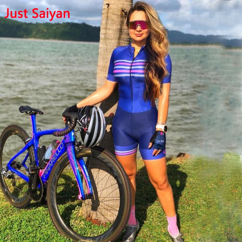 

Women's Triathlon Long Sleeve Cycling Jersey Set Skinsuit Maillot Ropa Ciclismo Mujer Bicycle Uniform Bike Clothes Jumpsuit