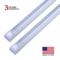 2ft 4ft 5ft 6ft 8ft LED Tube Light V Shape Integrated LED Tubes Cooler Door Freezer LED Lighting Plug and Play Stock In US