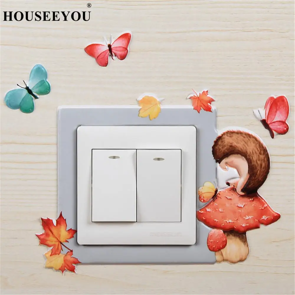 Мультяшные 3D Самоклеящиеся наклейки с животными единорогом фламинго наклейка на