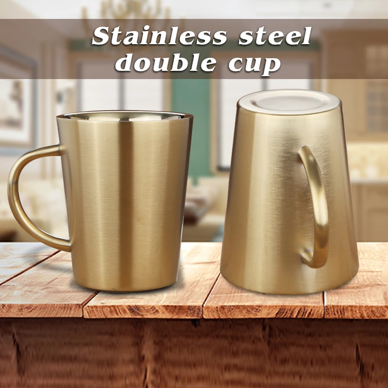 

340ml Double Wall Stainless Steel Coffee Mug Travel Tumbler Coffee Jug Milk Tea Cups Office Water Mugs