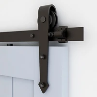 sliding door hardware closet kit for 4 6ft single wood door sliding door track system steel arror style roller