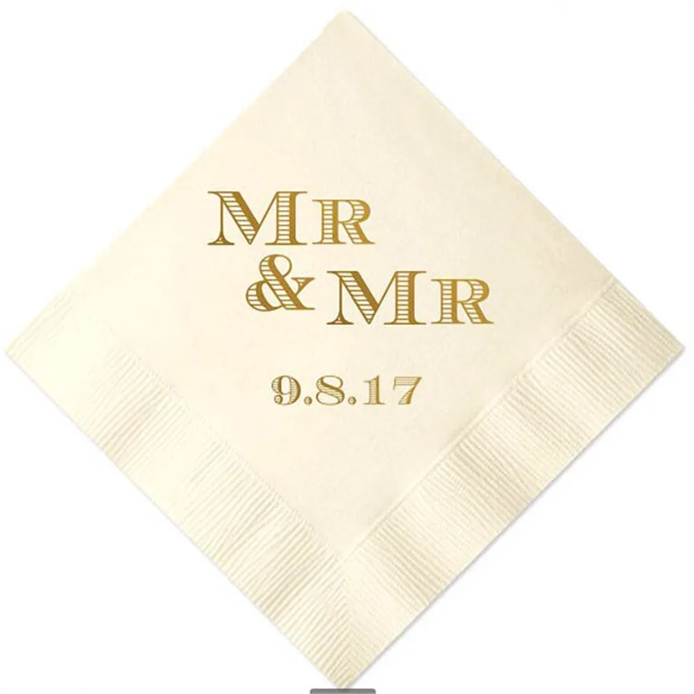 100 шт./лот персонализированное имя невесты жениха свадебное украшение для стола