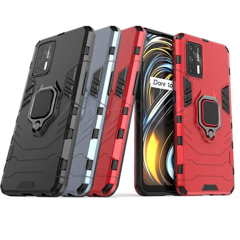 For Cover OPPO Realme GT Case For OPPO Realme GT Neo Capas PC Ring Holder Stand Magnetic Armor Phone Case For Realme GT Fundas