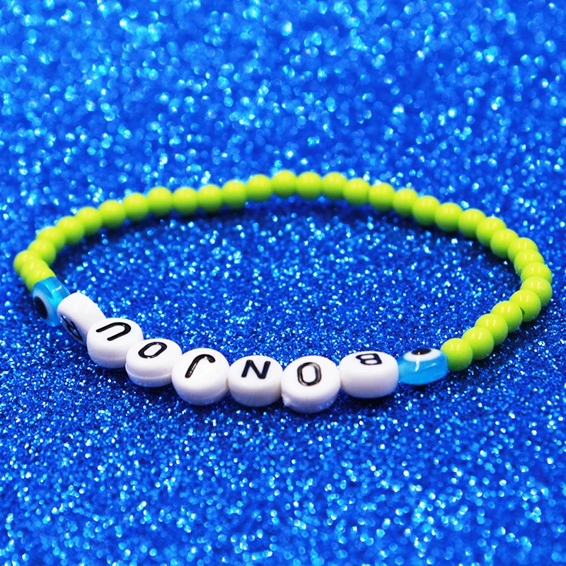 Модный цветной браслет с бусинами из кристаллов надписью Happy Smile для детей