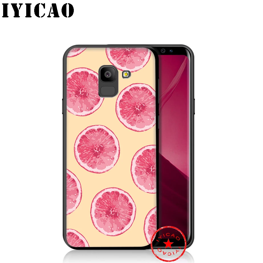 IYICAO грейпфрут арт мягкий чехол для телефона samsung Galaxy A9 A8 A7 J6 A6 плюс 2018 A5 A3 2016 2017