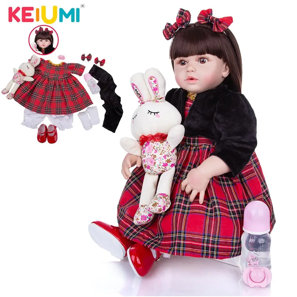 Силиконовые виниловые куклы Новорожденные KEIUMI на все тело 23 дюйма 55 см
