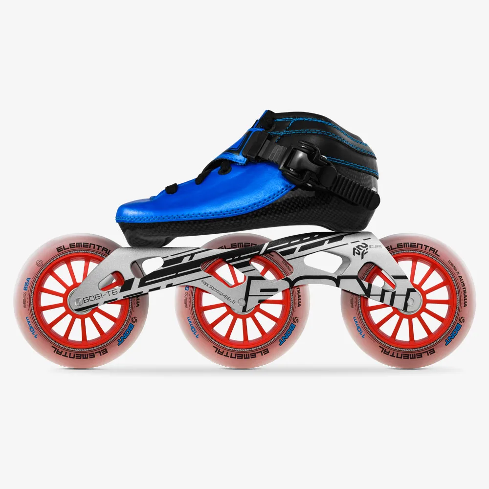 Оригинальные Bont Luna скоростные роликовые коньки Heatmoldable CarbonFiber Boot 3*90/100/110 мм 6061 элементарные ролики колеса - Цвет: Blue child