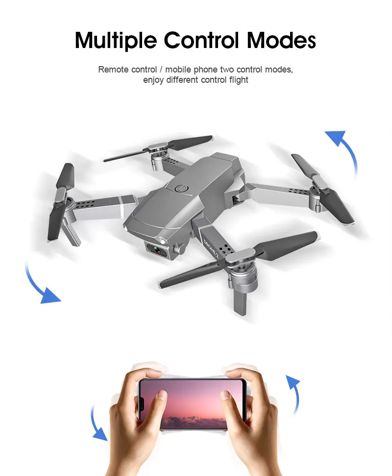 Дрон 4K E68 wifi FPV мини-Дрон с широким углом HD 4K 1080P камера режим удержания высоты RC складной Квадрокоптер Дрон подарок