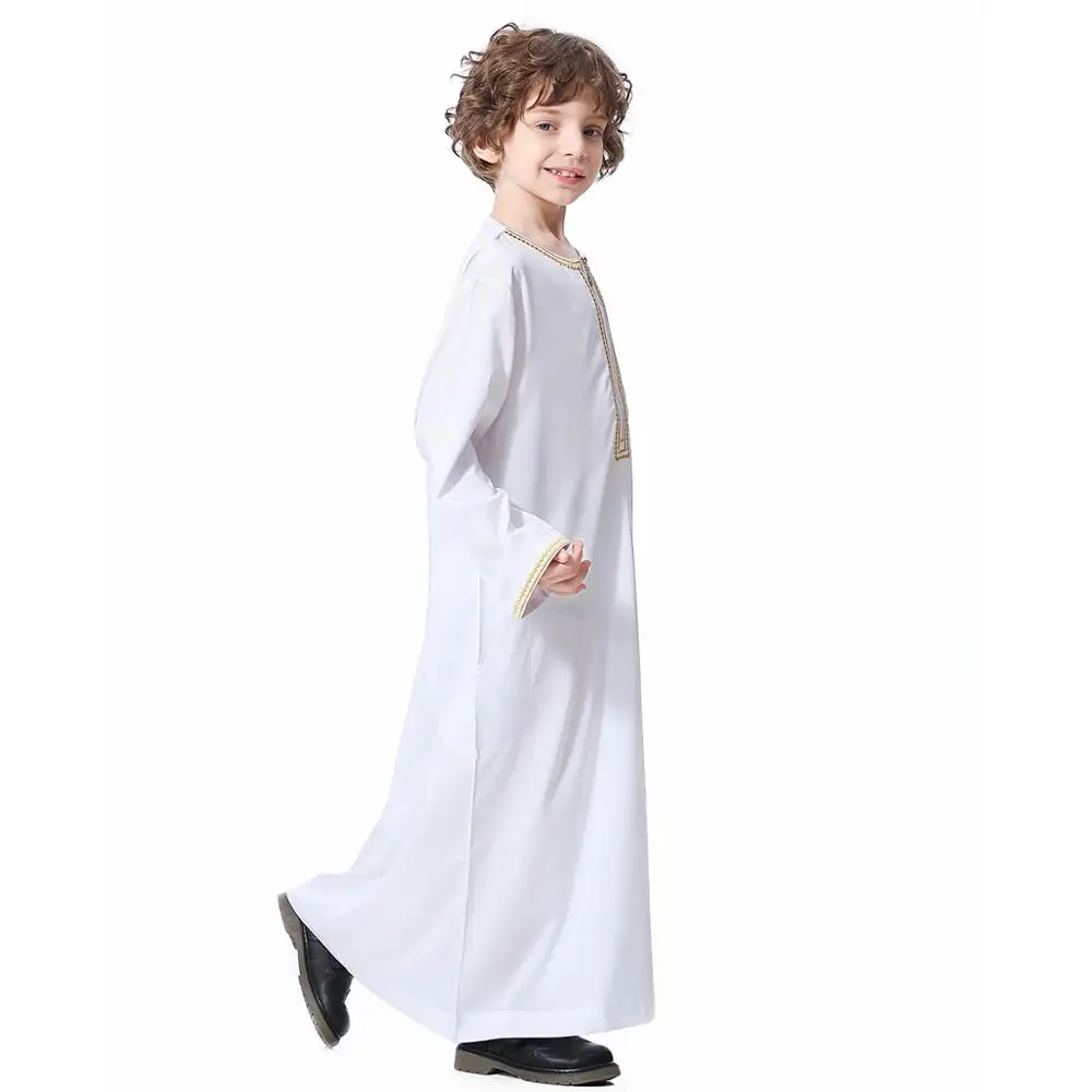 

Muslim Abaya for Boys Jubba Thobe Middle East Long Robes Kaftan Arab Dubai Adult Long sleeve Islamic Clothing