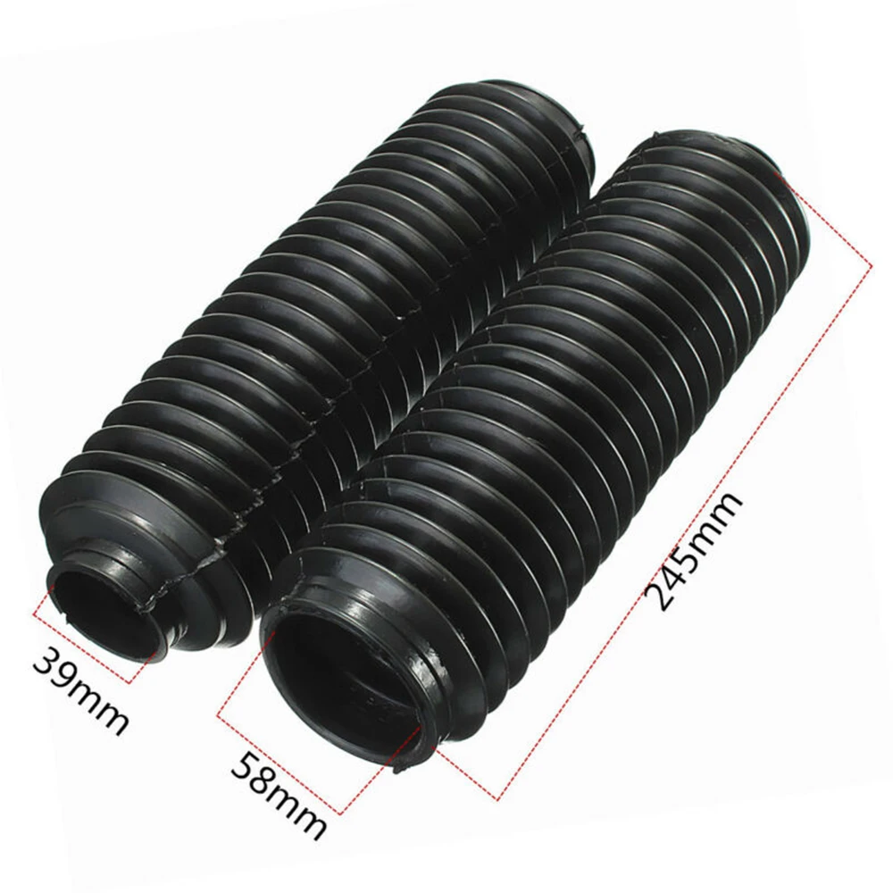 Cover Gaiters Boots Black Rubber 245x58x39mm Parts Accessories Motorcycle