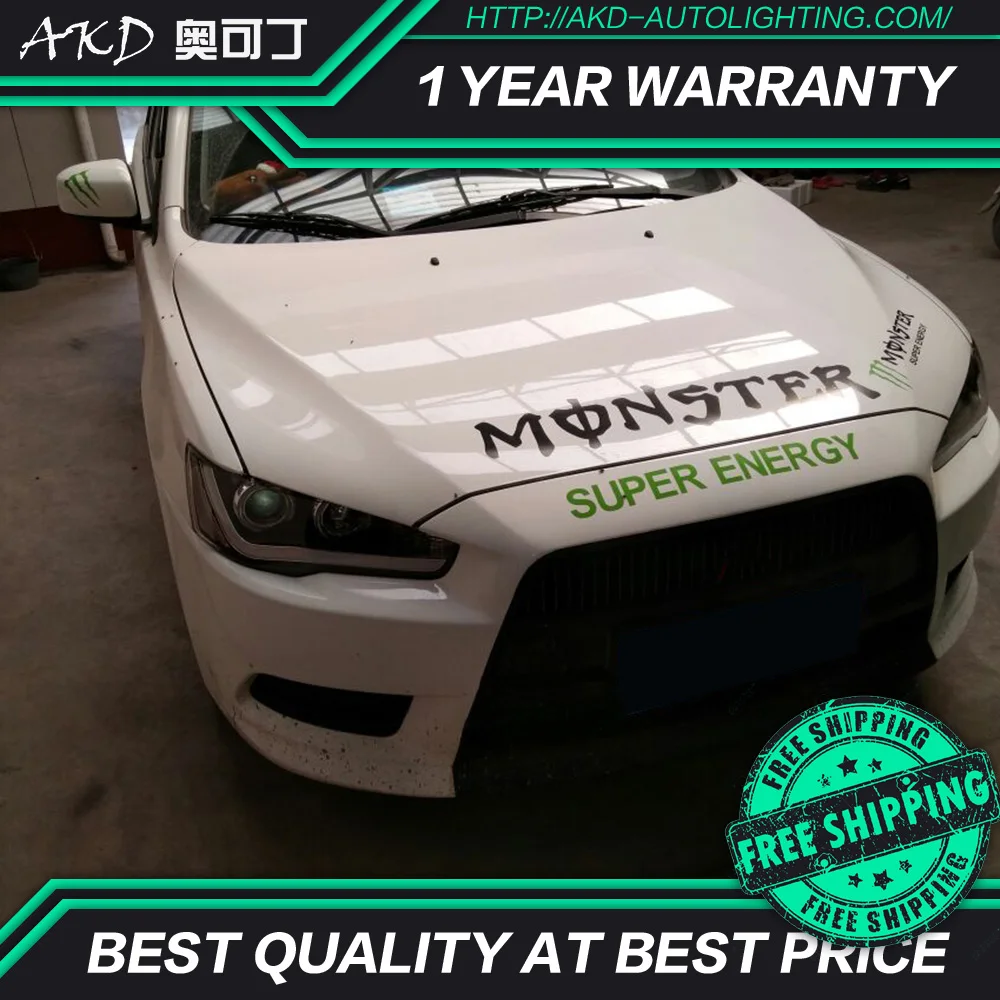 AKD тюнинг автомобильных фар для Mitsubishi Lancer EX 2008 2016 светодиодные фары DRL ходовые