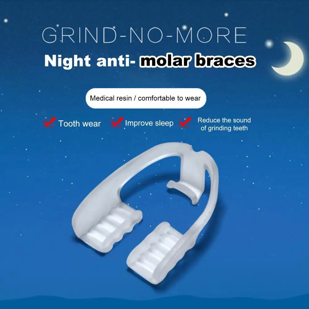 

Teeth Guard Soft High Elasticity Humanized Design Anti Snore Sleeping Aid Mouth Teeth Guard Device for Unisex