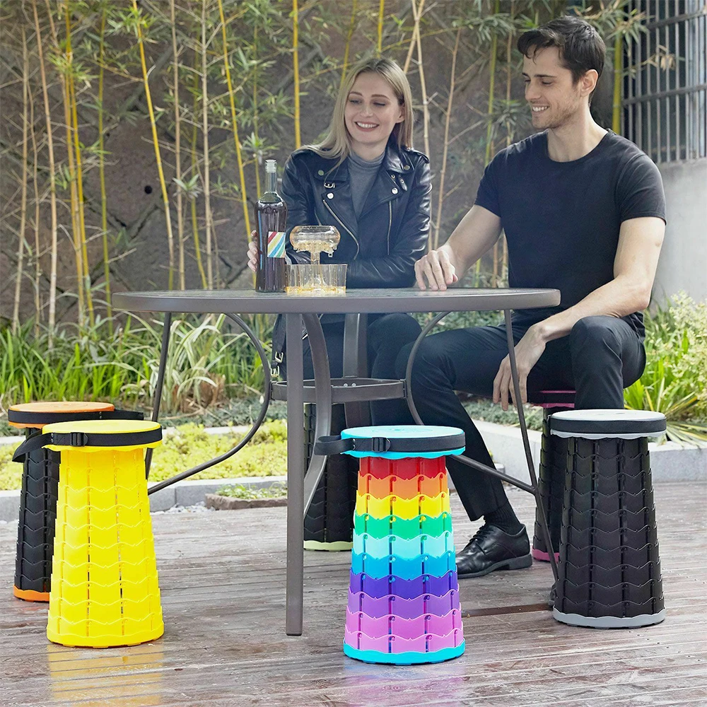 

Outdoor Retractable Stool Chairs Portable Stool Lounge Folding Chair Camping Stool Foldable Convenient Fishing Chair