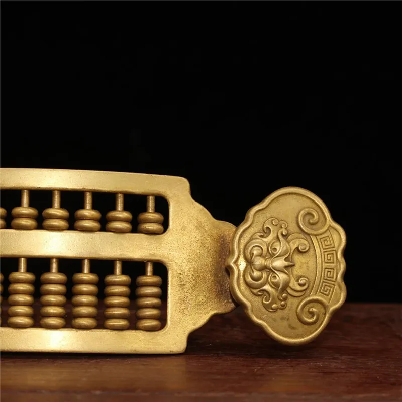 Китайская старая медная статуя счеты из чистой меди |