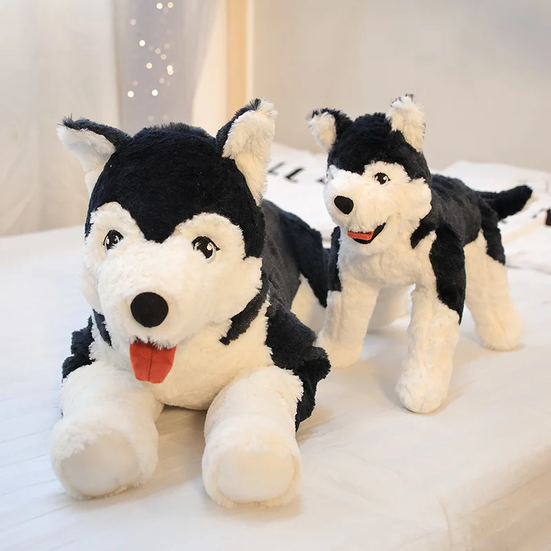

1PC 30cm Lifelike Husky Dog Plush Toy Simulation Stuffed Dog Animal Toys for Children Soft Baby Doll Kids Girl Birthday Gift