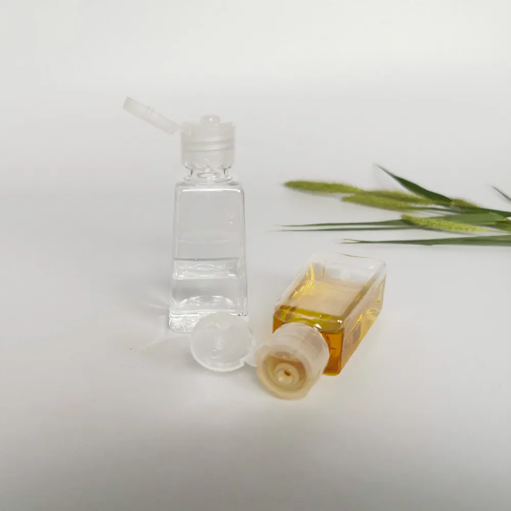 

10pcs 30ml Trapezoidal Empty Hand Sanitizer Bottles Refillable Plastic Container Transparent Gel Bottle For Travel Outdoor