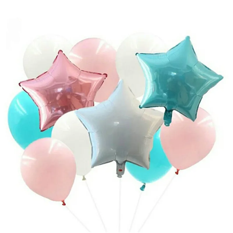 12 шт./компл. 18 дюймов белые розовые Тиффани голубые звезды 2 3 г 10 ''латексные
