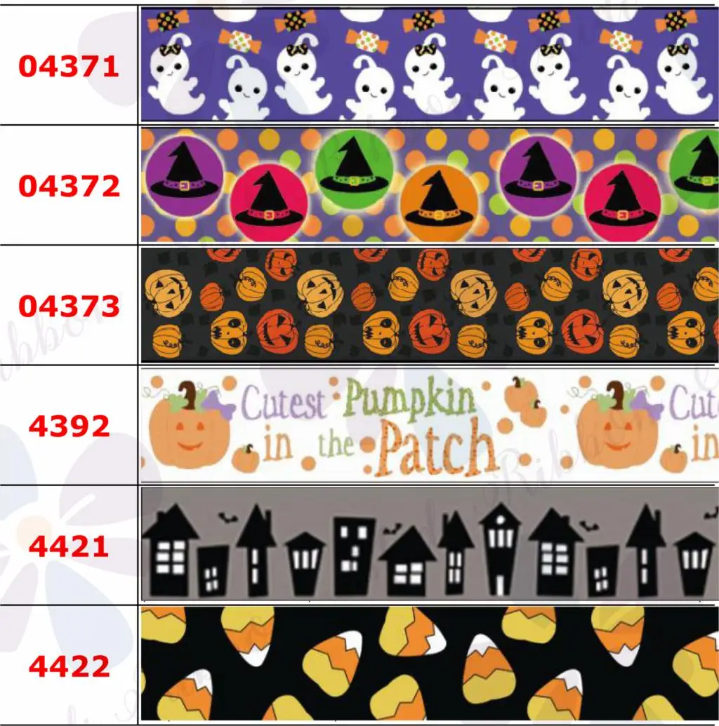 16 мм-75 мм Счастливый Хэллоуин серии мультфильм собака Лапа печатных Grosgrain/Foe ленты