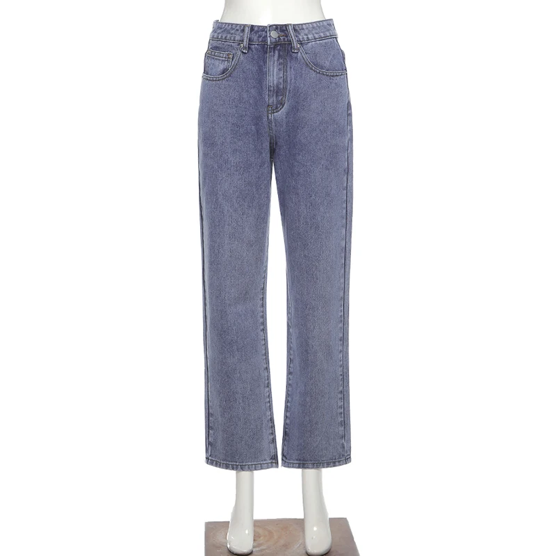 

women's high Waist Loose Jeans high waist fashionable cashmere print casual wide leg jeans in spring and summer loose pants
