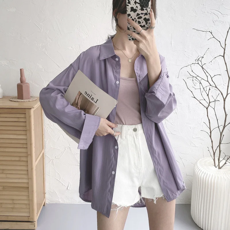 Рубашка женская дизайнерская нишевая новинка 2021 летняя Солнцезащитная рубашка с