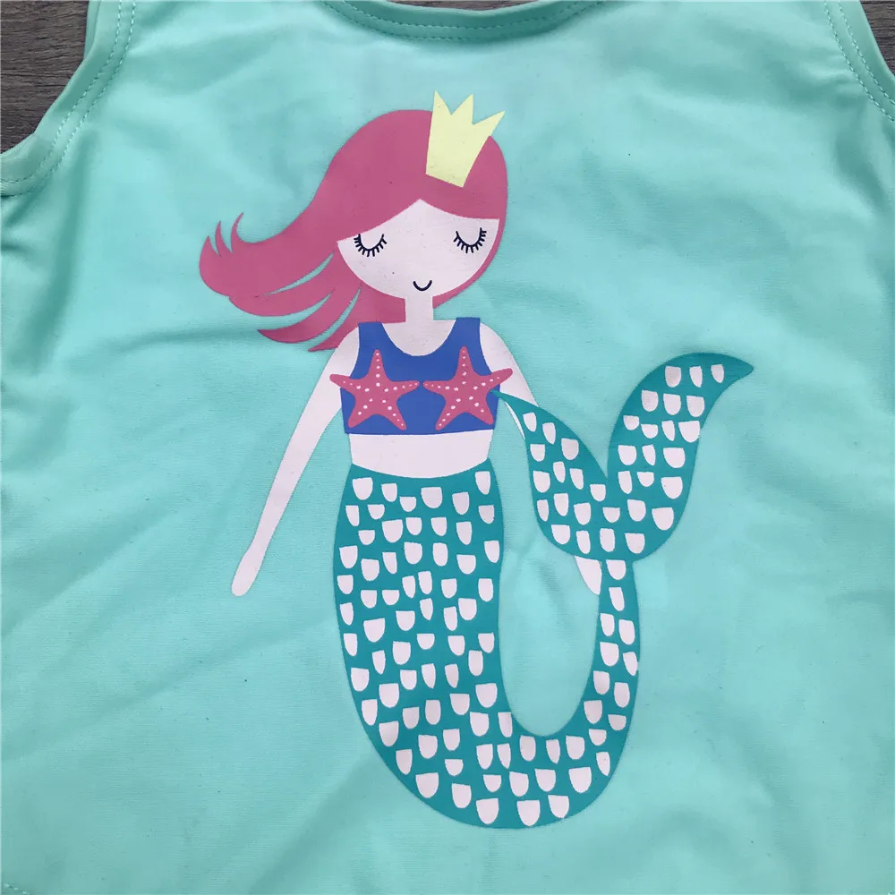Детский слитный купальник Seagm купальный костюм Русалочки для девочек Блестящий с