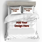 Индивидуальный логотип изображение 3D Постельное белье печатных постельное белье большого размера King Размеры двуспальная кровать крышка Queen Постельное белье