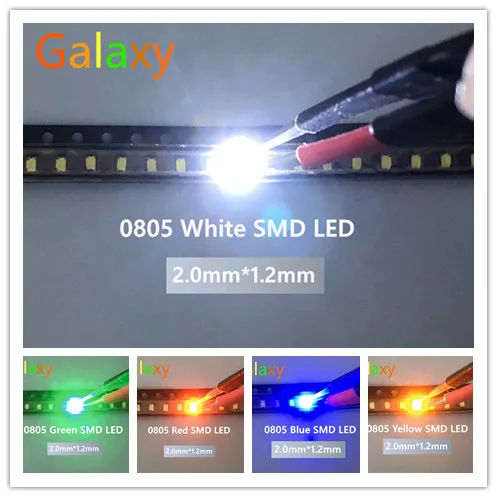 100 шт. = 5 цветов x 20 штук 5050 5730 3014 1210 2835 3528 1206 0805 0603 0402 SMD светодиодный Диод комплект
